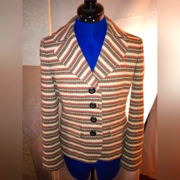 Ann Taylor Loft form fitting tweed blazer - Picture 1 of 4